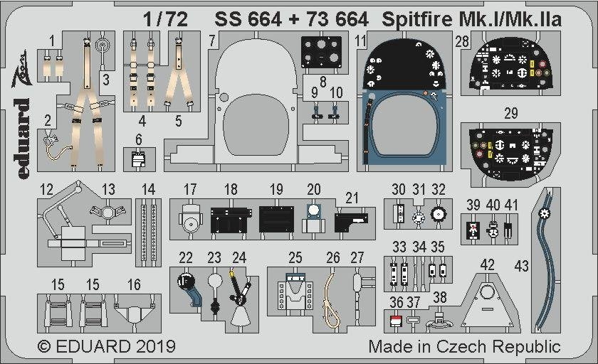 Eduard 73664 Spitfire Mk. I/Mk. IIa 1/72 AIRFIX
