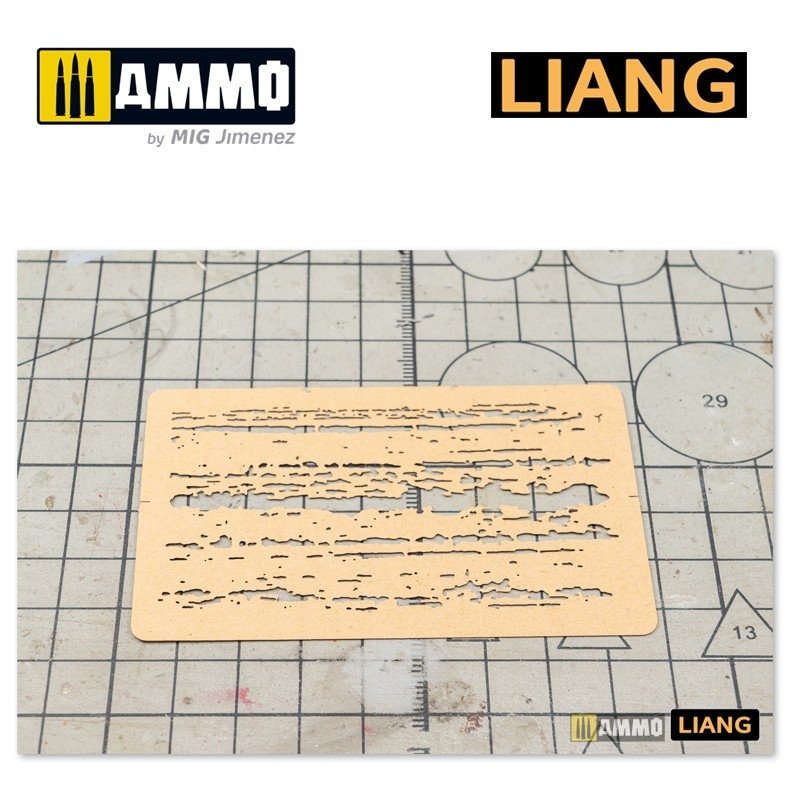 Liang 0009 Chipping Effects Airbrush Stencils – zdjęcie 5