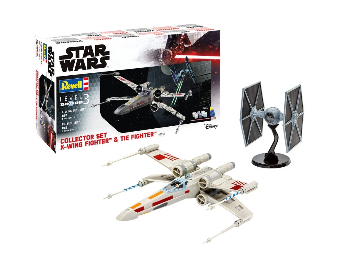 Revell 06054 Coffret Collector Chasseur X-Wing + Chasseur TIE 1/65, 1/57