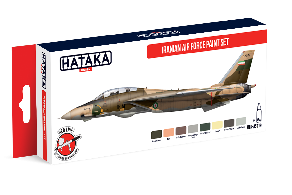 Hataka AS119 Iranian Air Force Paint Set 8x17 ml – immagine 2