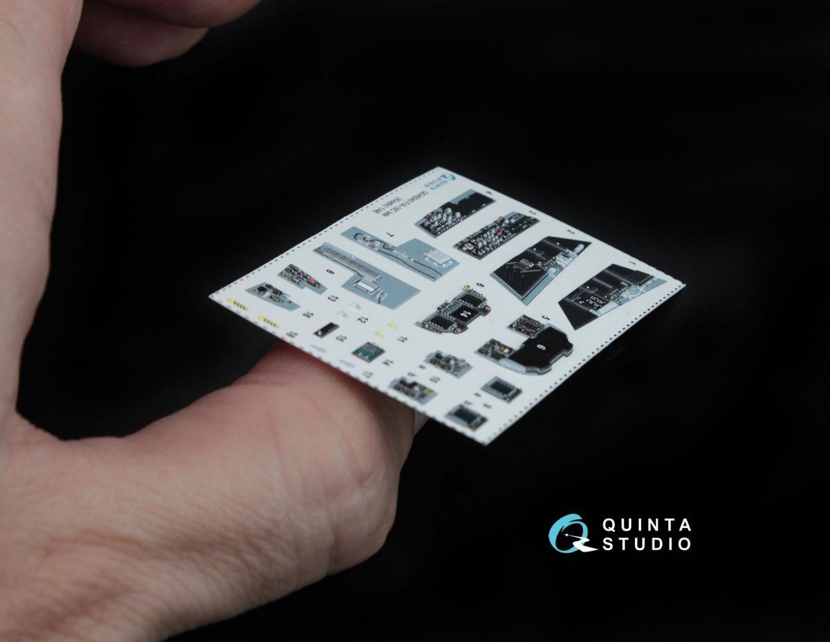 Quinta Studio QD48040 F/A-18С (late) 3D-Printed &amp;amp; coloured Interior on decal paper (for Kinetic) 1/48 – Bild 7