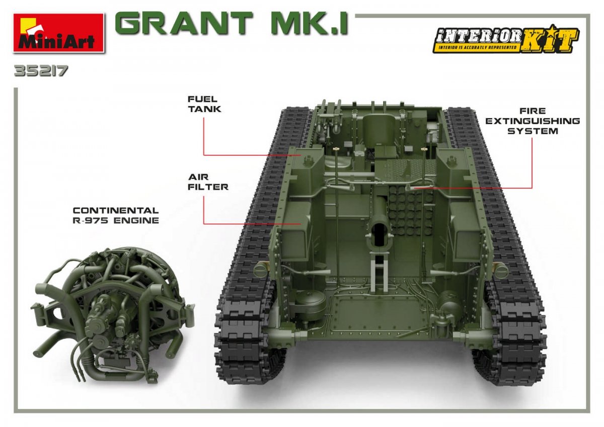 MiniArt 35217 Grant Mk.I w/interior 1/35 – immagine 2