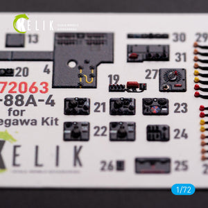 KELIK K72063 Junkers JU 88 A-4 interior 3D decals for Hasegawa kit 1/72 – immagine 6