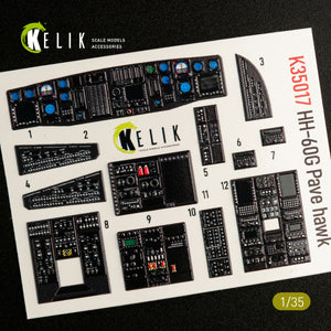 KELIK K35017 HH-60G PAVE HAWK INTERIOR 3D DECALS FOR KITTY HAWK KIT 1/35 – imagen 3