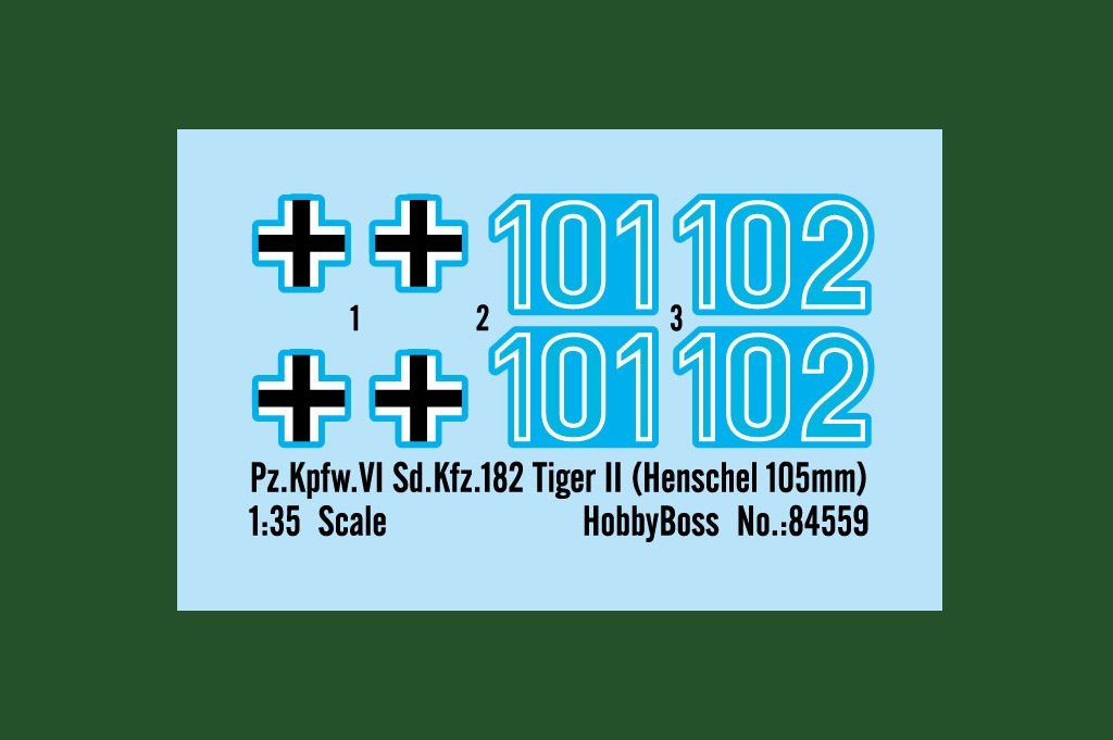Hobby Boss 84559 Pz.Kpfw.VI Sd.Kfz.182 Tiger II (Henschel 105mm) 1/35 – zdjęcie 3