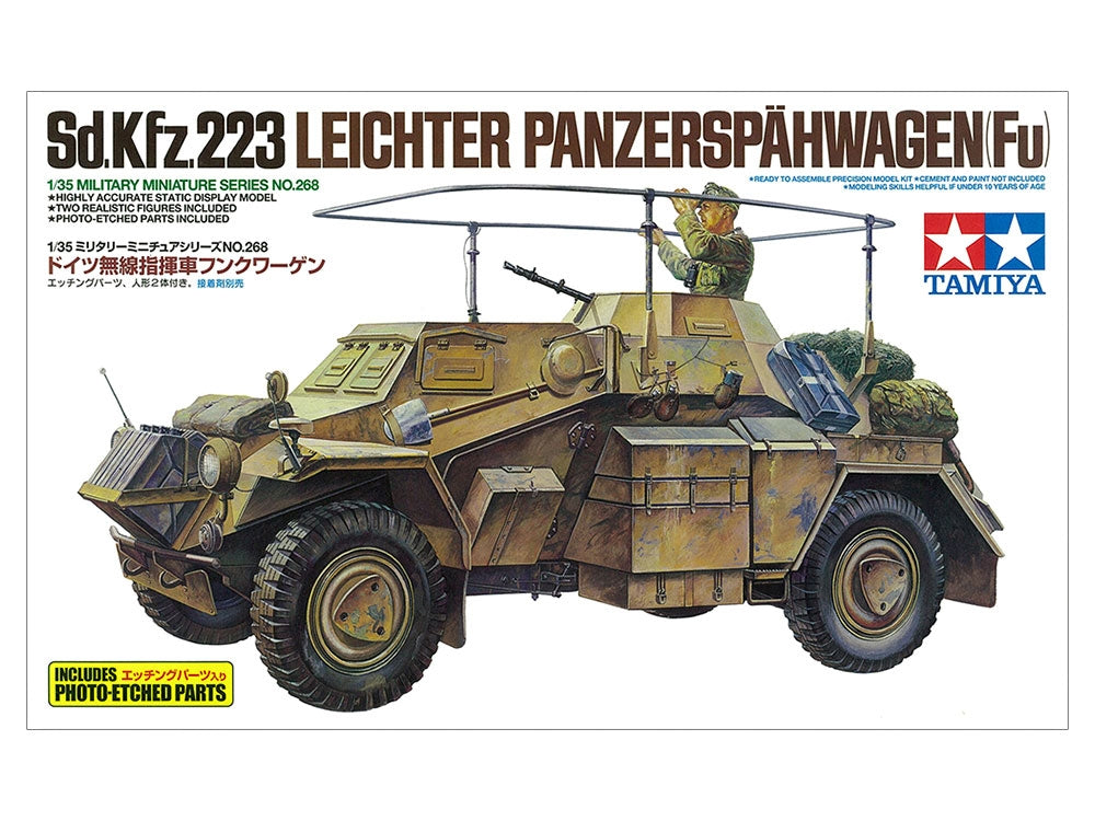 Tamiya 35268 German Armored Car Sd.Kfz.223 w/Photo Etched Parts 1/35 – immagine 2