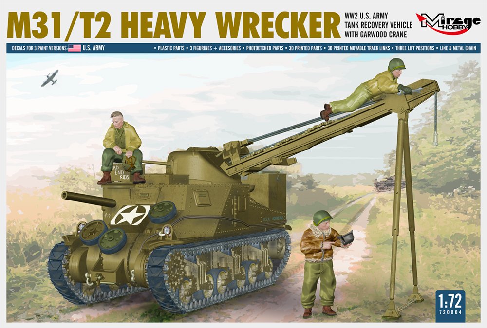 Mirage Hobby 720004 M31/T2 Dépanneuse lourde Seconde Guerre mondiale Armée américaine 1/72