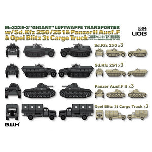 Great Wall Hobby L1013 WWII Luftwaffen Me 323 E-2 Gigant Transporter with AFVs 1/144