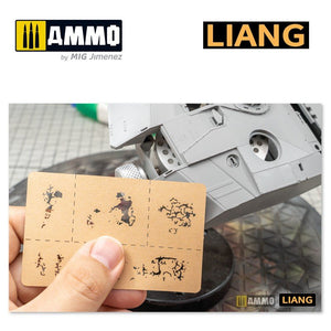 Liang 0008 Paint Crack Effects Airbrush Stencils – zdjęcie 4