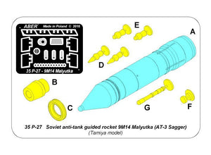 Aber 35P-27 Soviet anti-tank guided rocket 9M14 Malyutka (AT-3 Sagger) – imagen 7