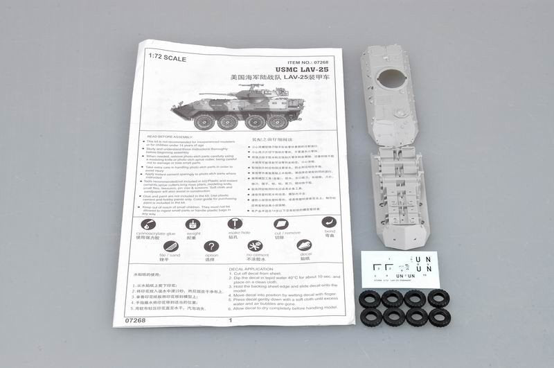 Trumpeter 07268 USMC LAV-25 Light Armored Vehicle 1/72 – imagen 2