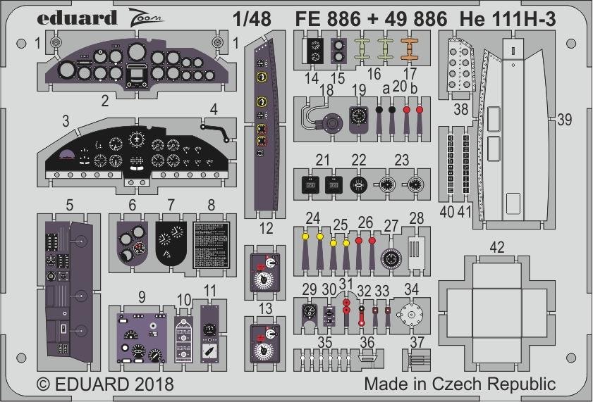 Eduard 49886 He 111H-3 nose interior ICM 1/48 – Bild 2