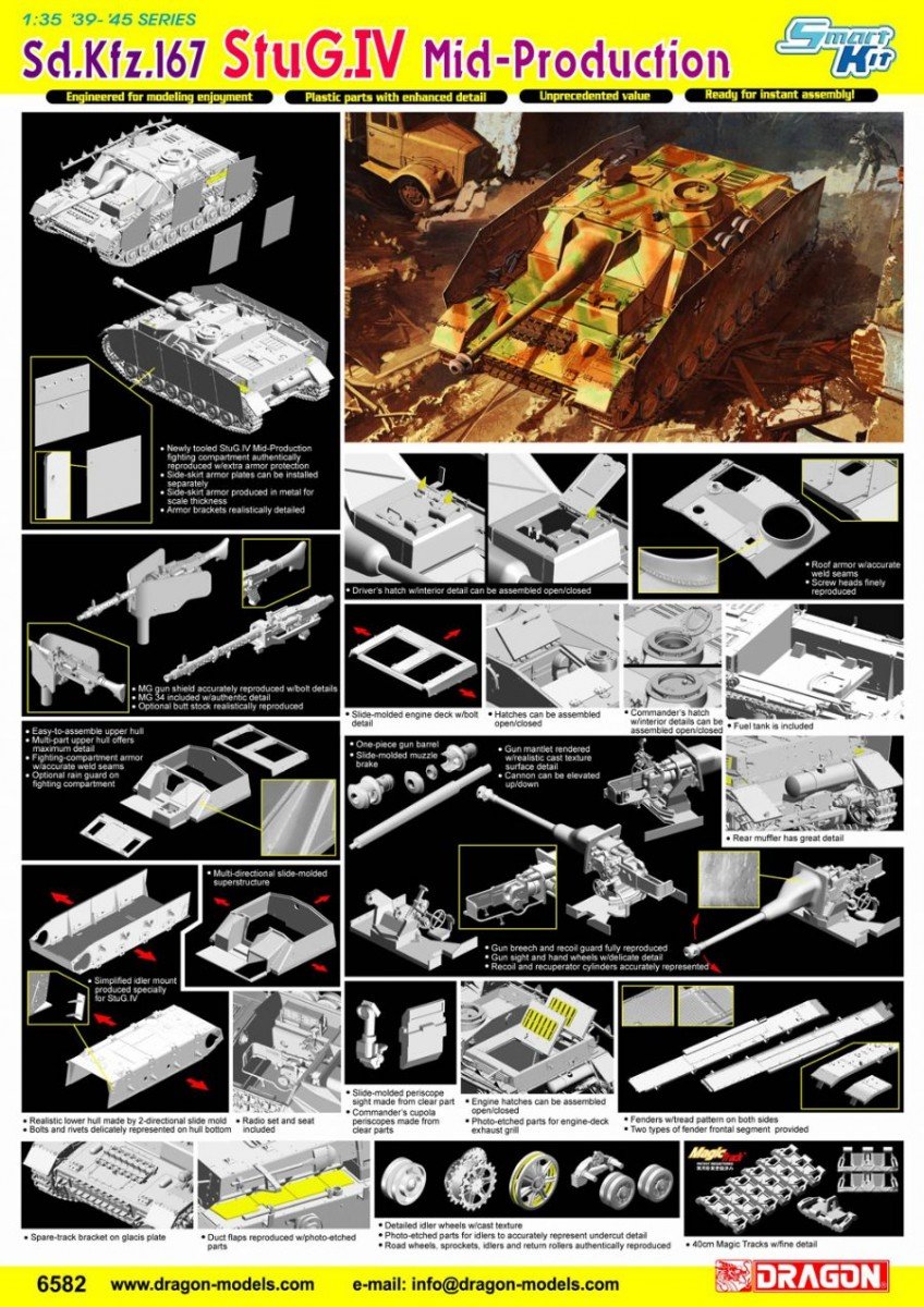 Dragon 6582 Sd.Kfz.167 StuG.IV Mid-Production 1/35 – zdjęcie 2