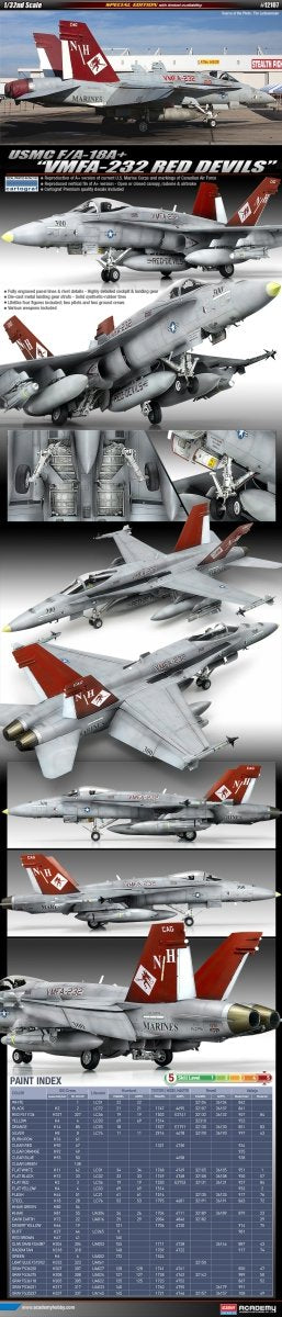 Academy 12107 USMC F/A-18A+ VMFA-232 RED DEVILS 1/32 – Bild 3