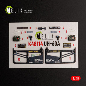 KELIK K48114 UH-60A Black Hawk - Type 2 &amp;quot; Defence Intelligence of Ukraine&amp;quot; interior 3D decals for ICM kit 1/48 – imagen 2