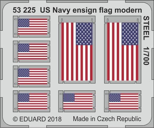 Pavillon de l'US Navy moderne Eduard 53225, acier, échelle 1/700