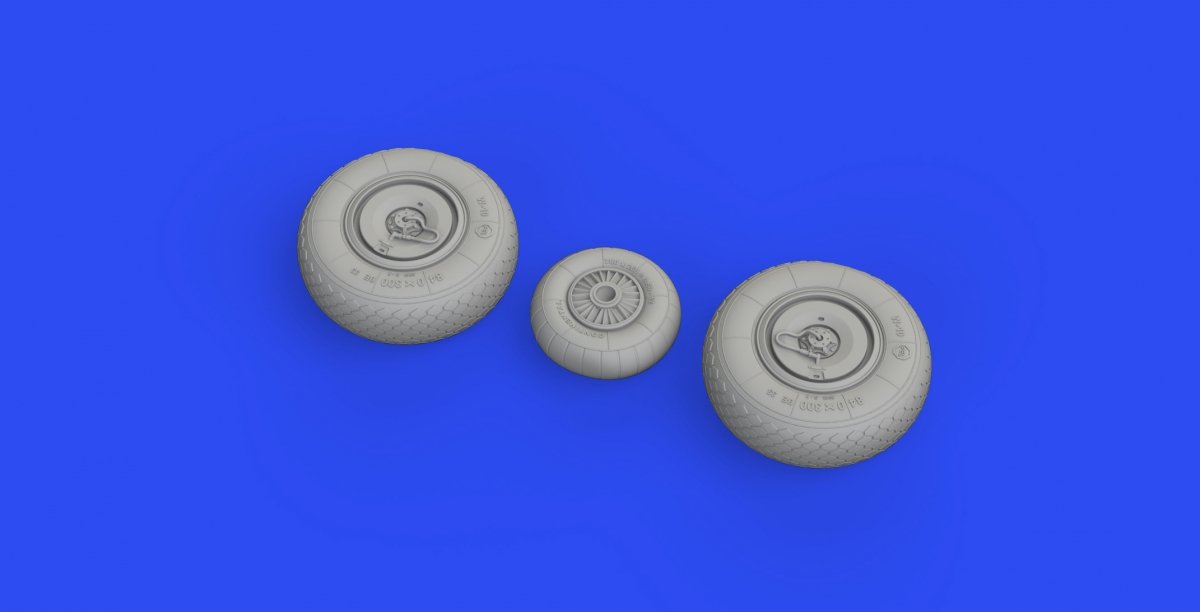 Eduard 648687 Ar 234B wheels HOBBY 2000, HASEGAWA 1/48 – imagen 3