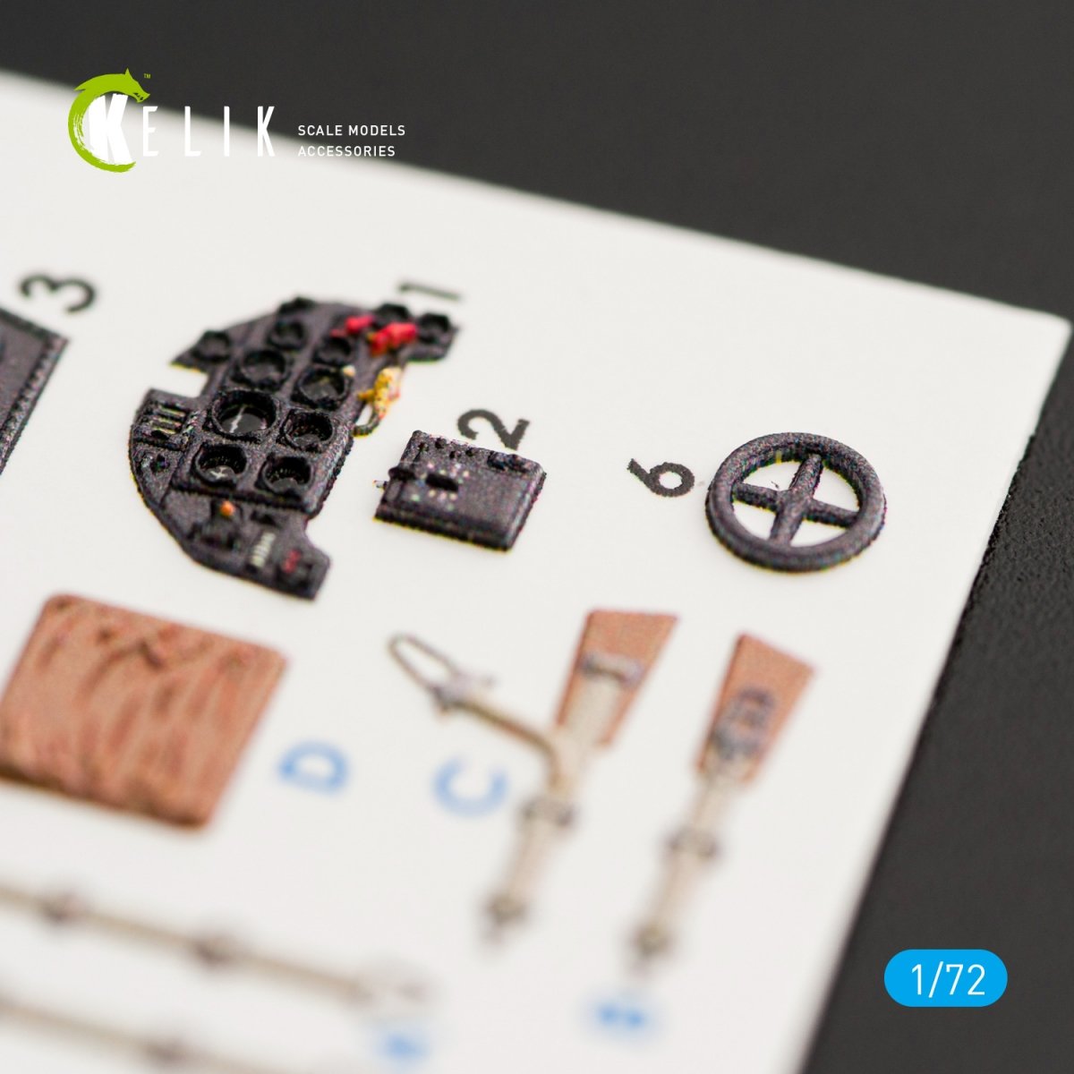 KELIK K72010 BF109-10G DÉCALCOMANIES 3D INTÉRIEURES POUR KIT FINE MOLDS 1/72 – image 5