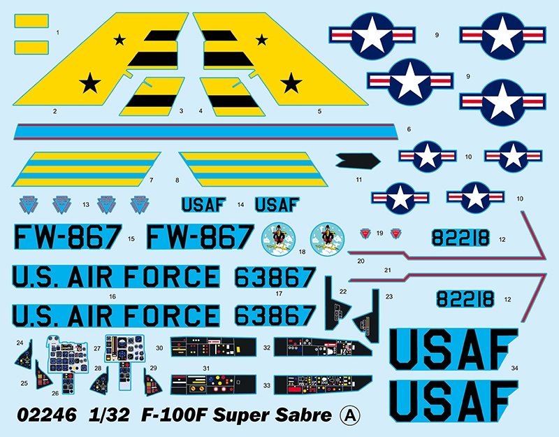 Trumpeter 02246 F-100F Super Saber 1/32 – image 21