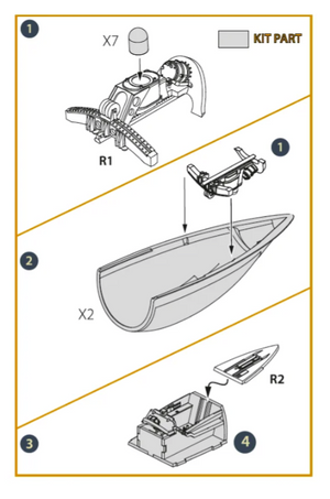 Clear Prop! CPA72167 F-86A Canopy frame detailing set for CP kits 1/72 – imagen 3