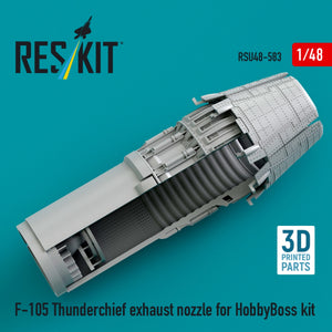RESKIT RSU48-0583 F-105 Thunderchief exhaust nozzle for HobbyBoss kit (3D Printed) 1/48