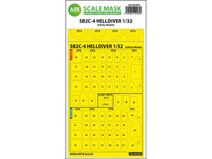 Art Scale Kit M32009 SB2C-4 Helldiver Double-Sided Express Mask for Infinity Kit 1/32