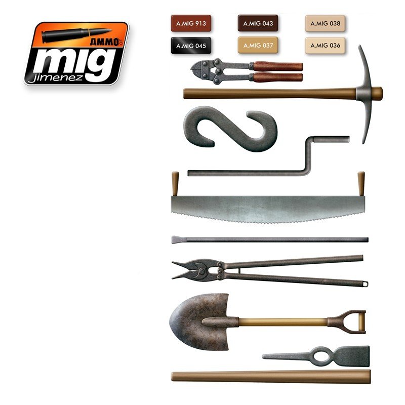 AMMO Mig 7112 TOOLS COLORS 6x17ml – Bild 2