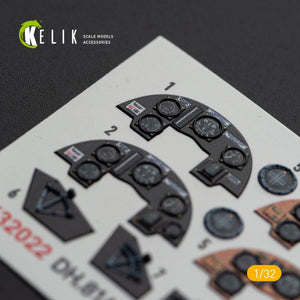 KELIK K32022 DH.81A Tiger Moth - Interior 3D Decal with 3D printed parts for ICM kit 1/32 – imagen 5