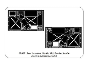 Aber 25020 Rear boxes for (Sd.Kfz. 171) Panther Ausf.A 1/25 – imagen 12