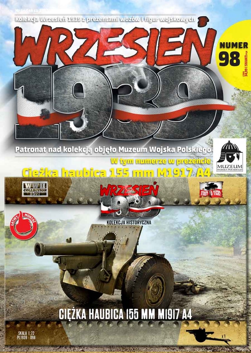 First To Fight PL098 Ciężka Haubica 155 mm M1917 A4 1/72