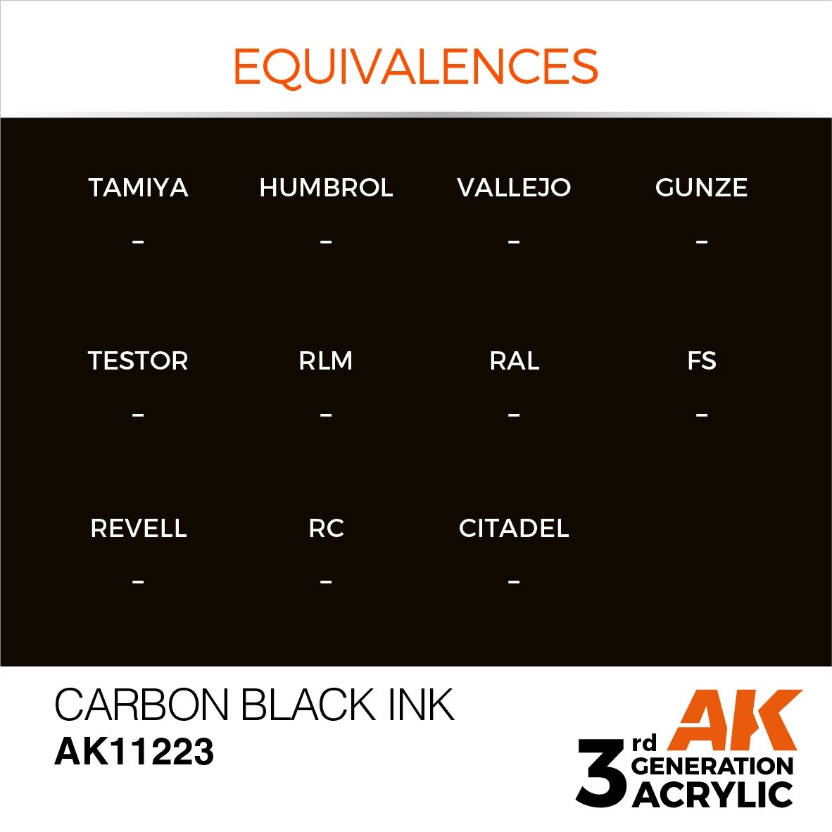 AK Interactive AK11223 CARBON BLACK – INK 17ml – image 3