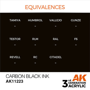AK Interactive AK11223 CARBON BLACK – INK 17ml – image 3