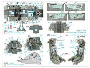 Quinta Studio QD48404 F-14B 3D-Printed &amp;amp; coloured Interior on decal paper (GWH) 1/48 – Bild 2