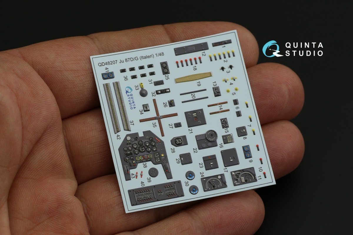 Quinta Studio QD48207 Ju 87D/G 3D-Printed &amp;amp; coloured Interior on decal paper ( Italeri ) 1/48 – zdjęcie 9