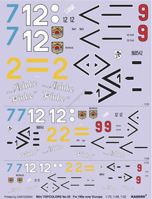 Kagero 15035 Fw 190s over Europe Part I (kalkomania/decals) EN/PL – imagen 6