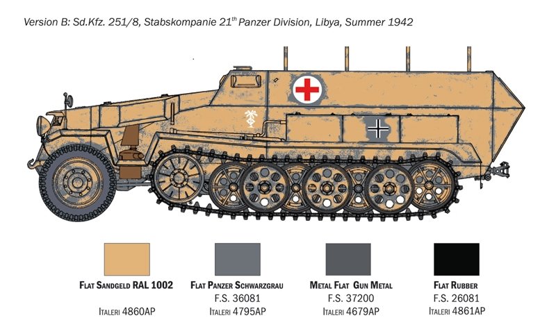 Italeri 7077 Sd.Kfz. 251/8 AMBULANCES 1/72 – image 4