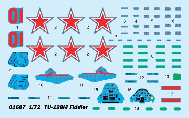 Trumpeter 01687 Tu-128M Fiddler 1/72 – immagine 3