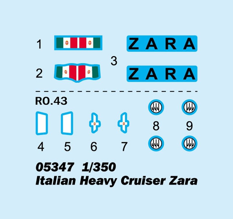 Trumpeter 05347 Italian Heavy Cruiser Zara 1/350 – Bild 3