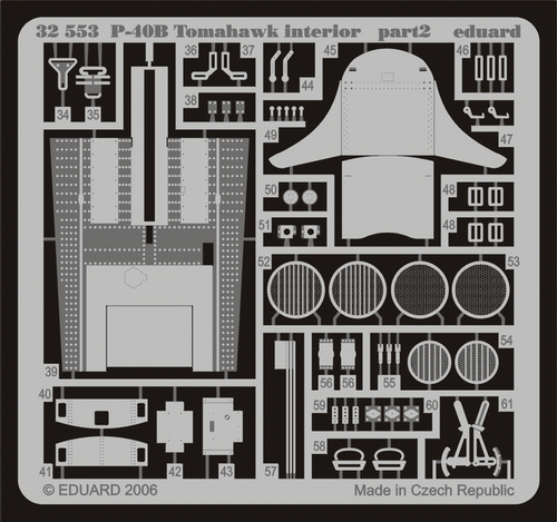 Eduard 32553 P-40B interior 1/32 TRUMPETER – image 2