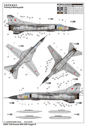 Trumpeter 02853 Russian MiG-23M Flogger-B 1/48 – image 3