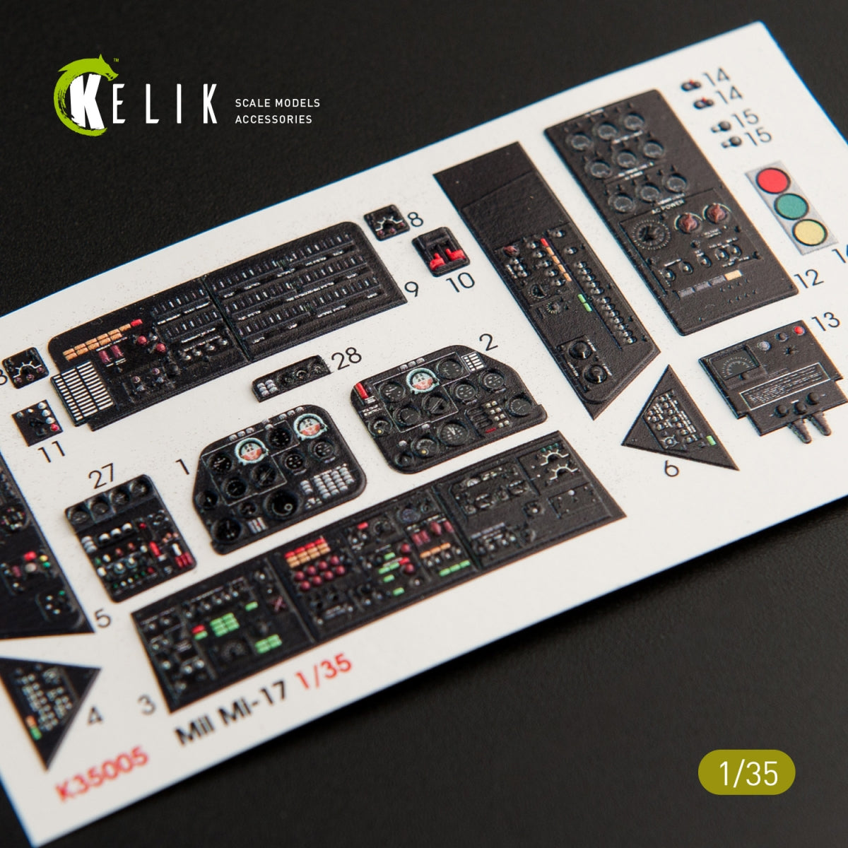 KELIK K35005 MI-17 NATO (BLACK VERSION) INTERIOR 3D DECALS FOR TRUMPETER 1/35 – imagen 2