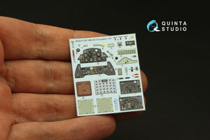 Quinta Studio QD32177 Bf 109E3/4 3D-Printed coloured Interior on decal paper (Trumpeter) 1/32 – imagen 3