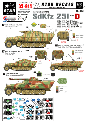 Star Decals 35-914 Eastern front Sdkfz 251 Ausf D 1/35
