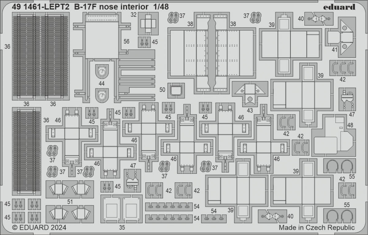 Intérieur du nez du B-17F Eduard 491461, échelle 1/48 – image 2