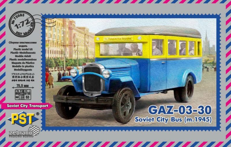 PST 72083 Bus urbain soviétique GAZ-03-30 (m.1945) 1/72