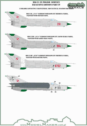 ModelMaker Decals D48153 MiG-21 in Polish service exclusive edition part IV 1/48 – imagen 5