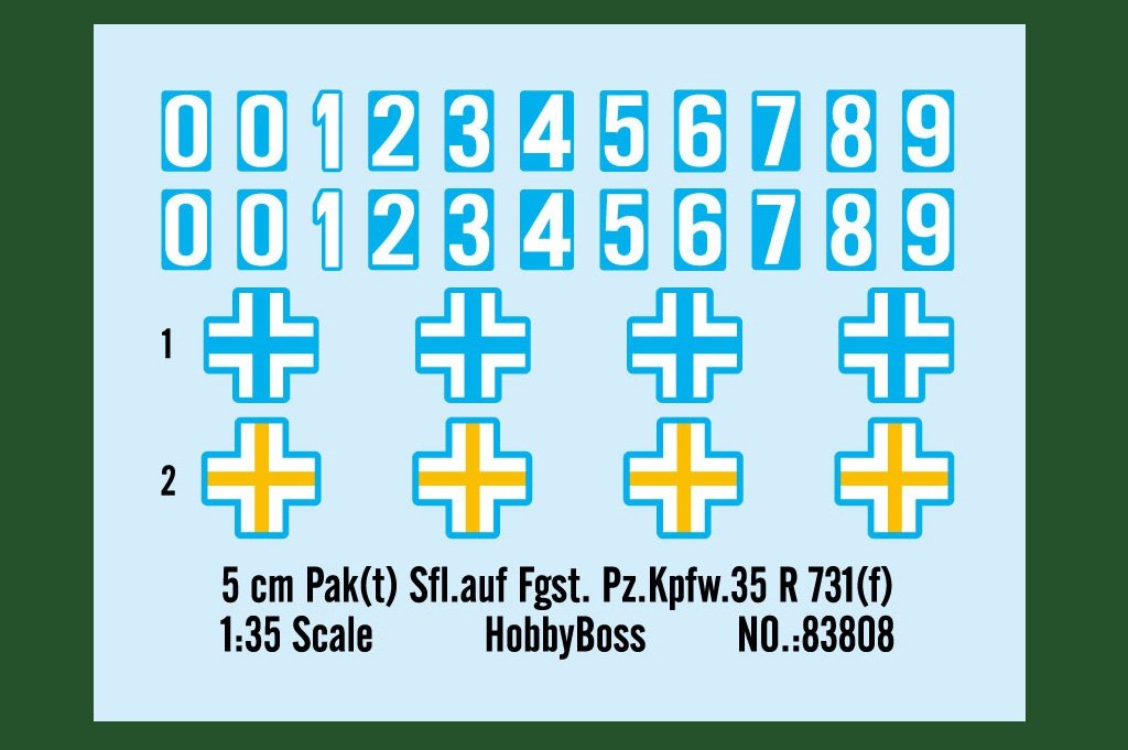 Hobby Boss 83808 5cm Pak auf Fgst. Pz.Kpfw. 35R 731 1/35 – imagen 4