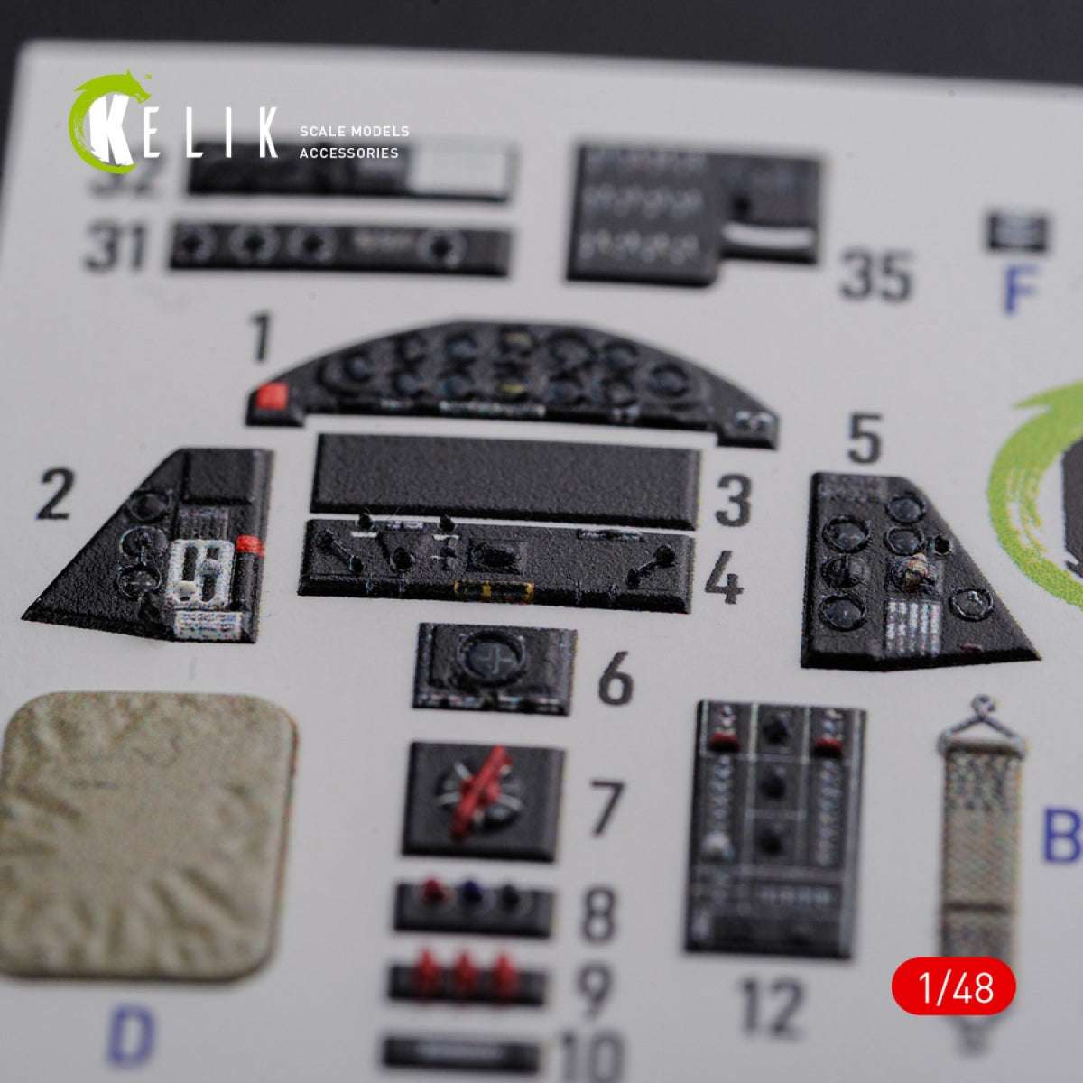 Décalcomanies 3D intérieures KELIK K48087 TBF-1C pour maquette Academy au 1/48 – image 2