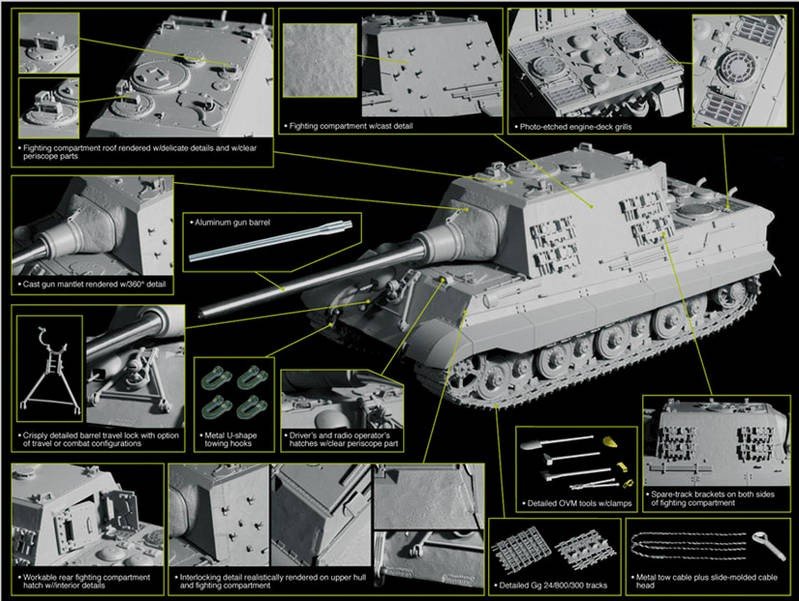 Dragon 6351 Sd.Kfz. 186 Jagdtiger Porsche 1/35 – imagen 2