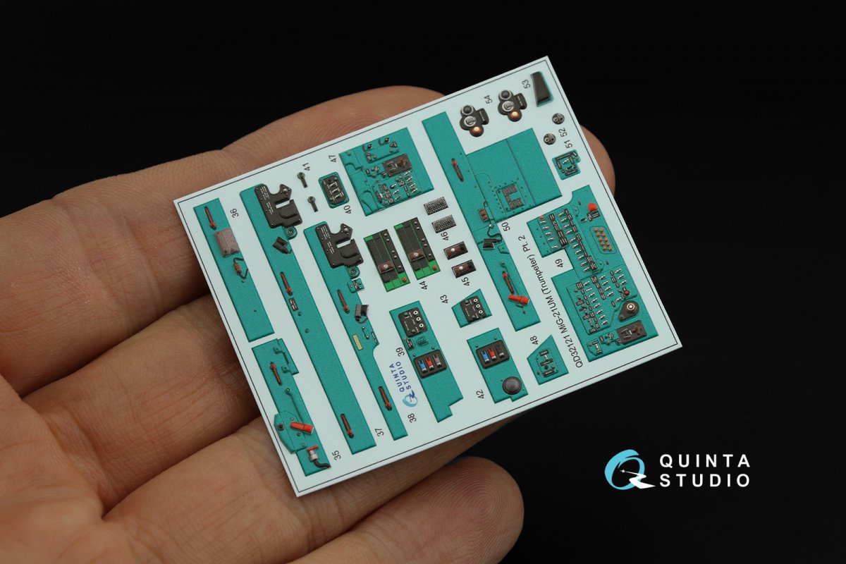 Quinta Studio QDS-32121 MiG-21UM 3D-Printed &amp;amp; coloured Interior on decal paper (Trumpeter) (Small version) 1/32 – Bild 9